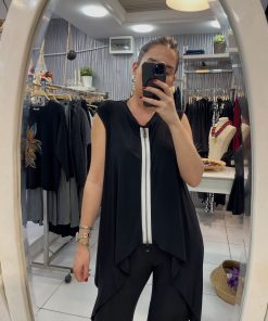 Önden Fermuarlı Tunik