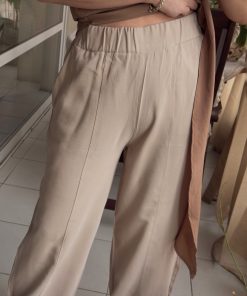 Tensel Yırtmaçlı Pantolon